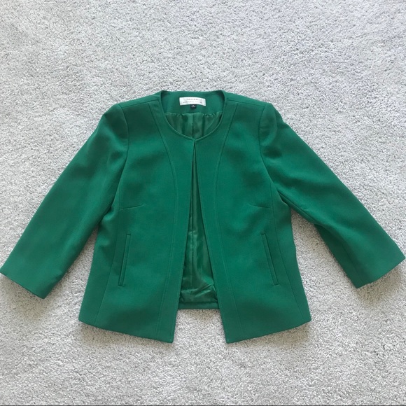 Tahari Jackets & Blazers - Tahari ASL Emerald Green 3/4 Blazer Jacket